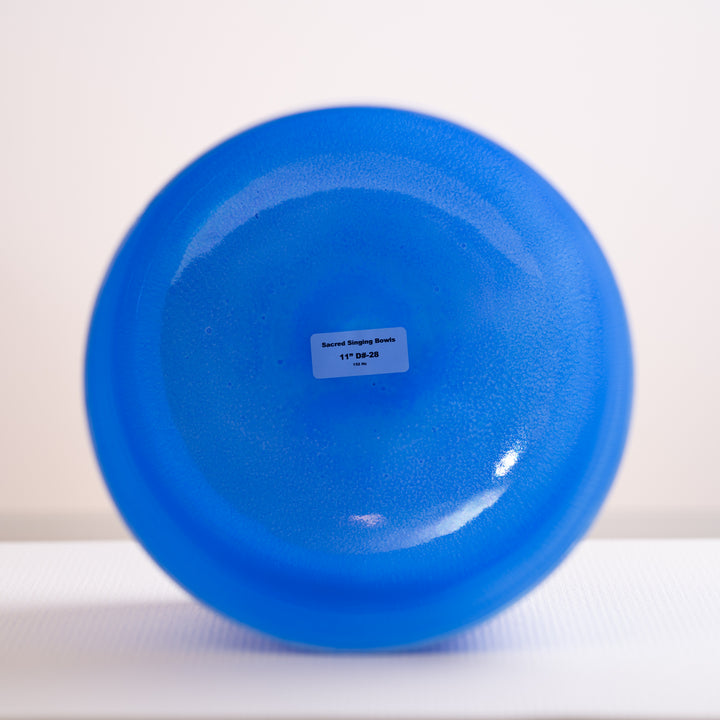 Blue singing bowl for sound healing