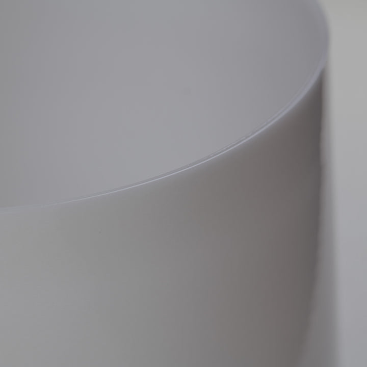 Close up: White Light Quartz Singing Bowl
