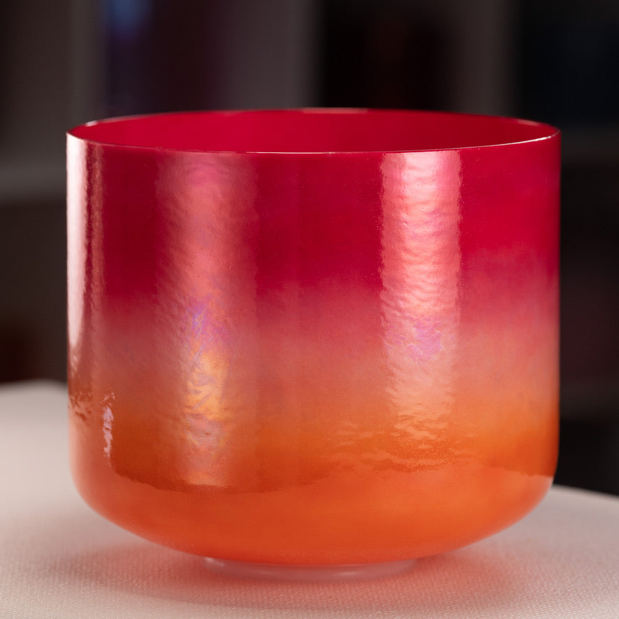 11" D#+40 Harmonic Sunrise Crystal Singing Bowl from Bowls of Sound