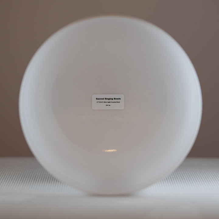 11" E-41 White Light Quartz Crystal Singing Bowl from Sacred Singing Bowls™
