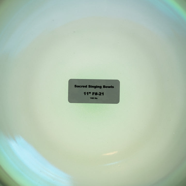 Sacred Singing Bowls™ product label with specifications