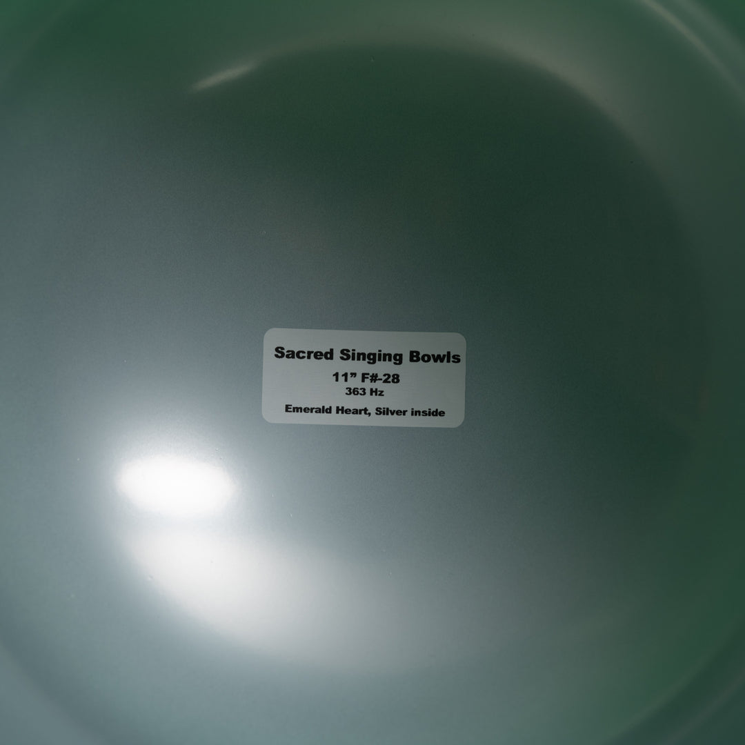 Heart chakra crystal singing bowl