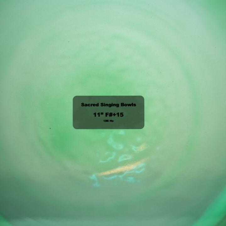 Sacred Singing Bowls™ product label with specifications