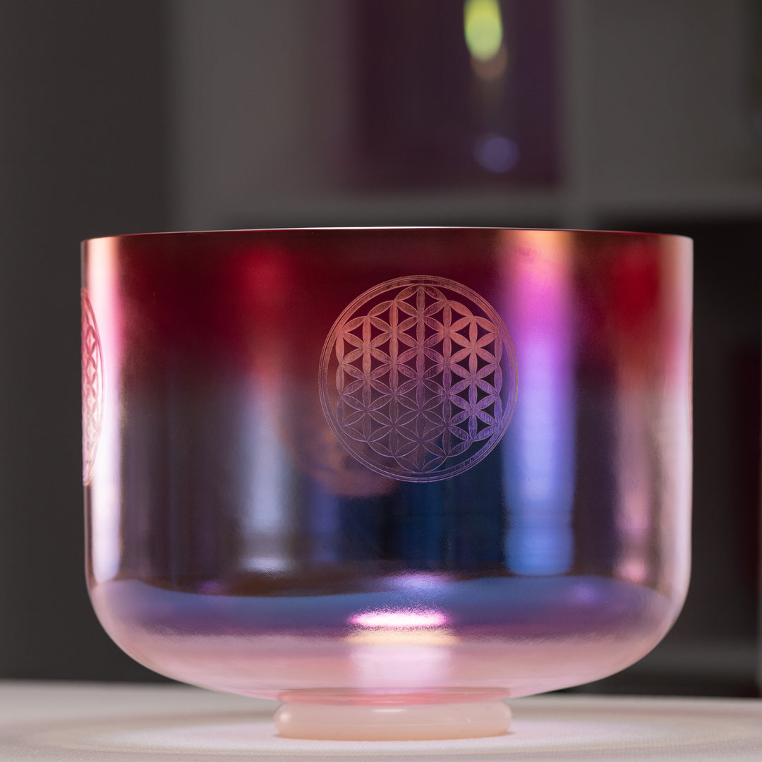 Pink & red singing bowl