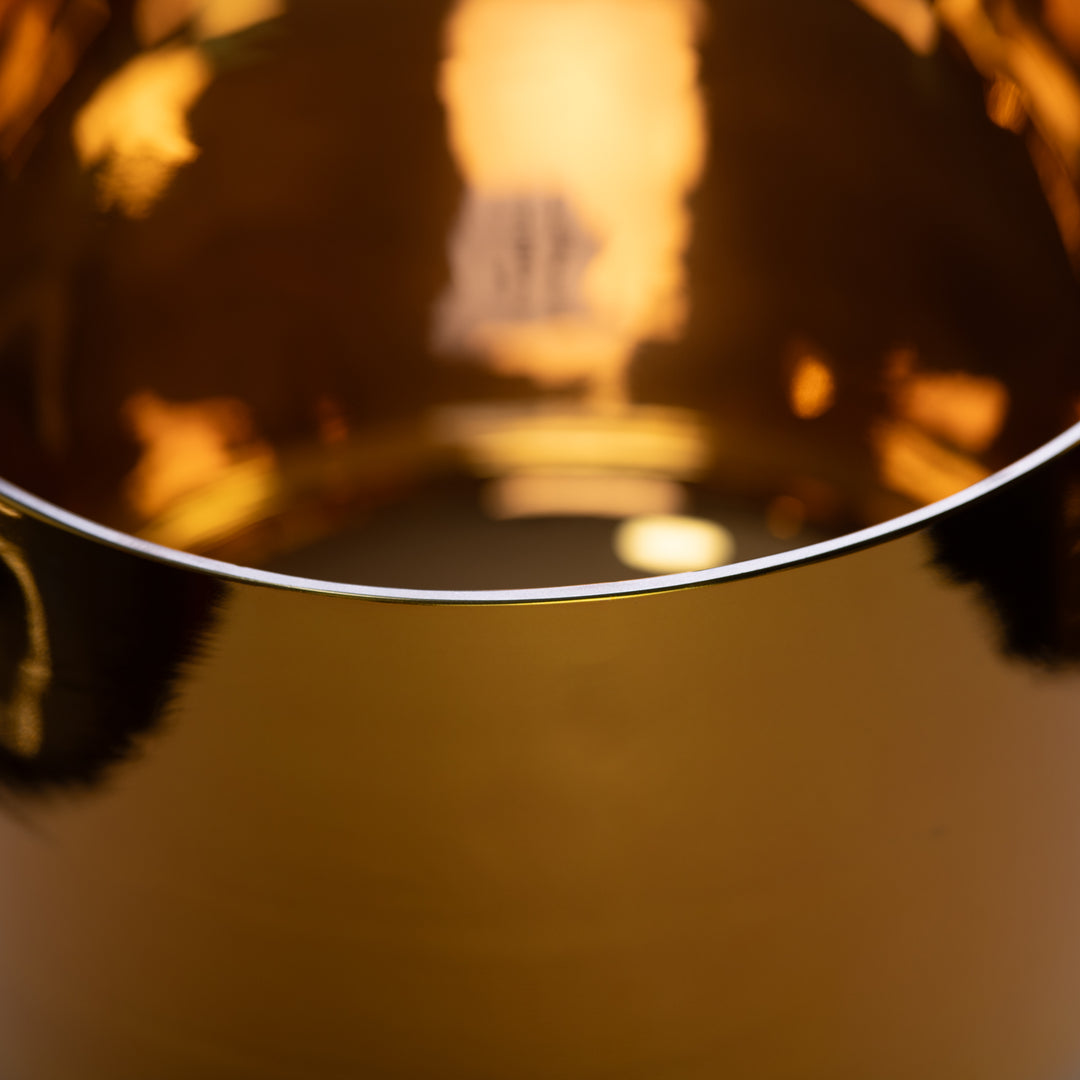 Crystal singing bowl close up