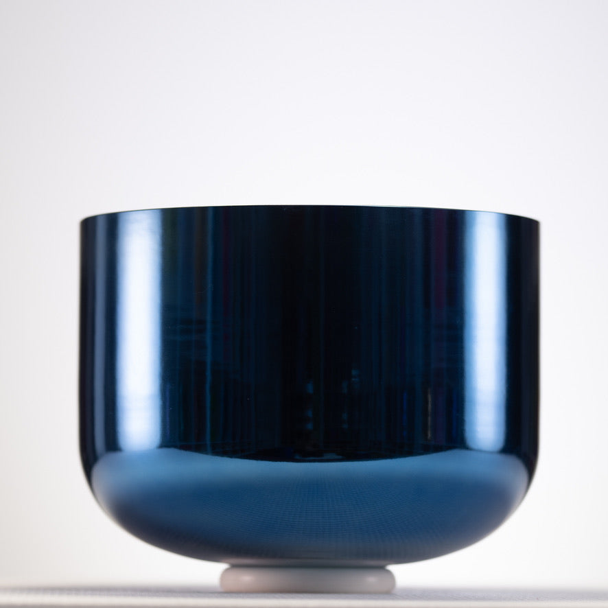 Blue throat chakra singing bowl