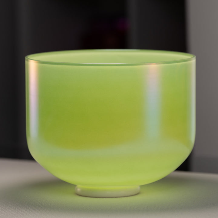 Green throat chakra singing bowl