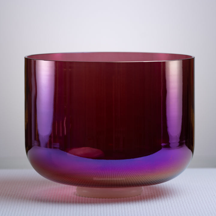Maroon throat chakra singing bowl