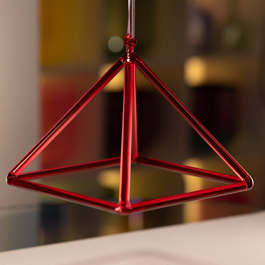 11" Ruby Ray Crystal Singing Pyramid from Sacred Singing Bowls™