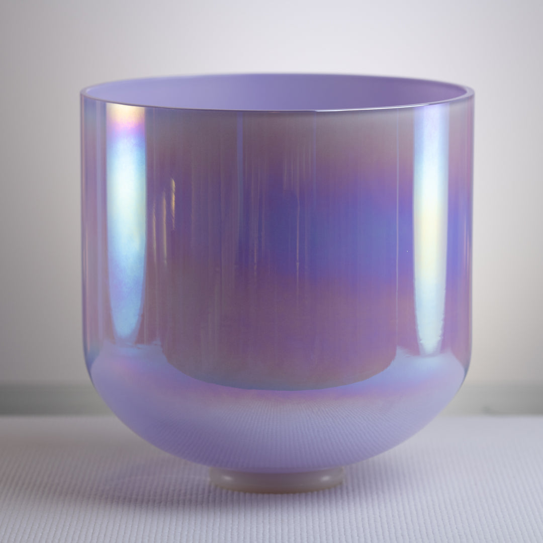 Light purple crystal singing bowl
