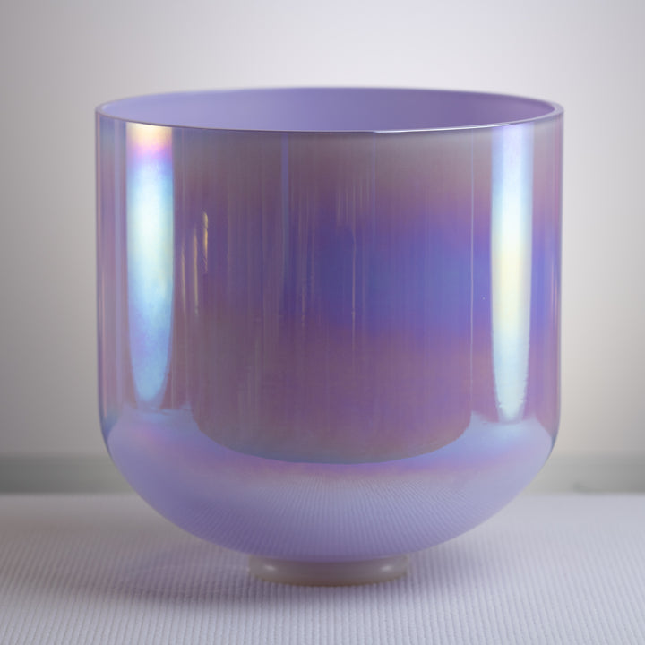 Light purple crystal singing bowl