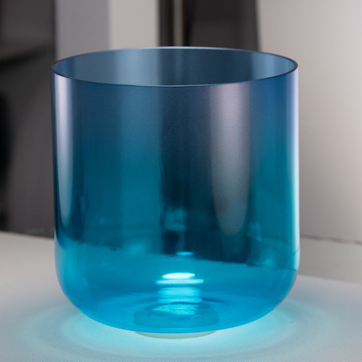 12.25" F-6 Caribbean Blue Crystal Symphony Bowl from Bowls of Sound