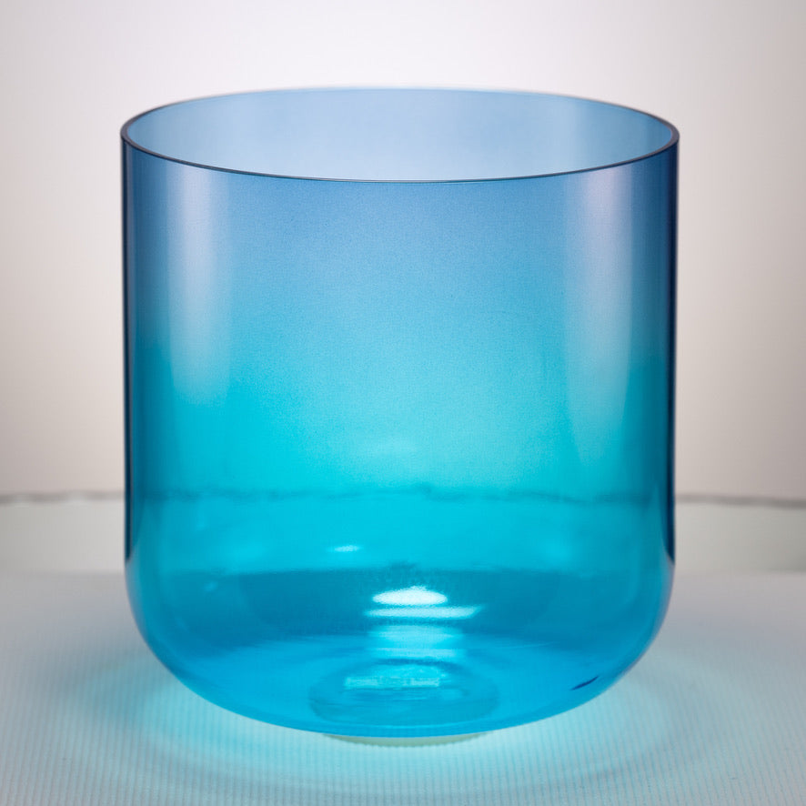 12.25" F-6 Caribbean Blue Crystal Symphony Bowl from Sacred Singing Bowls™