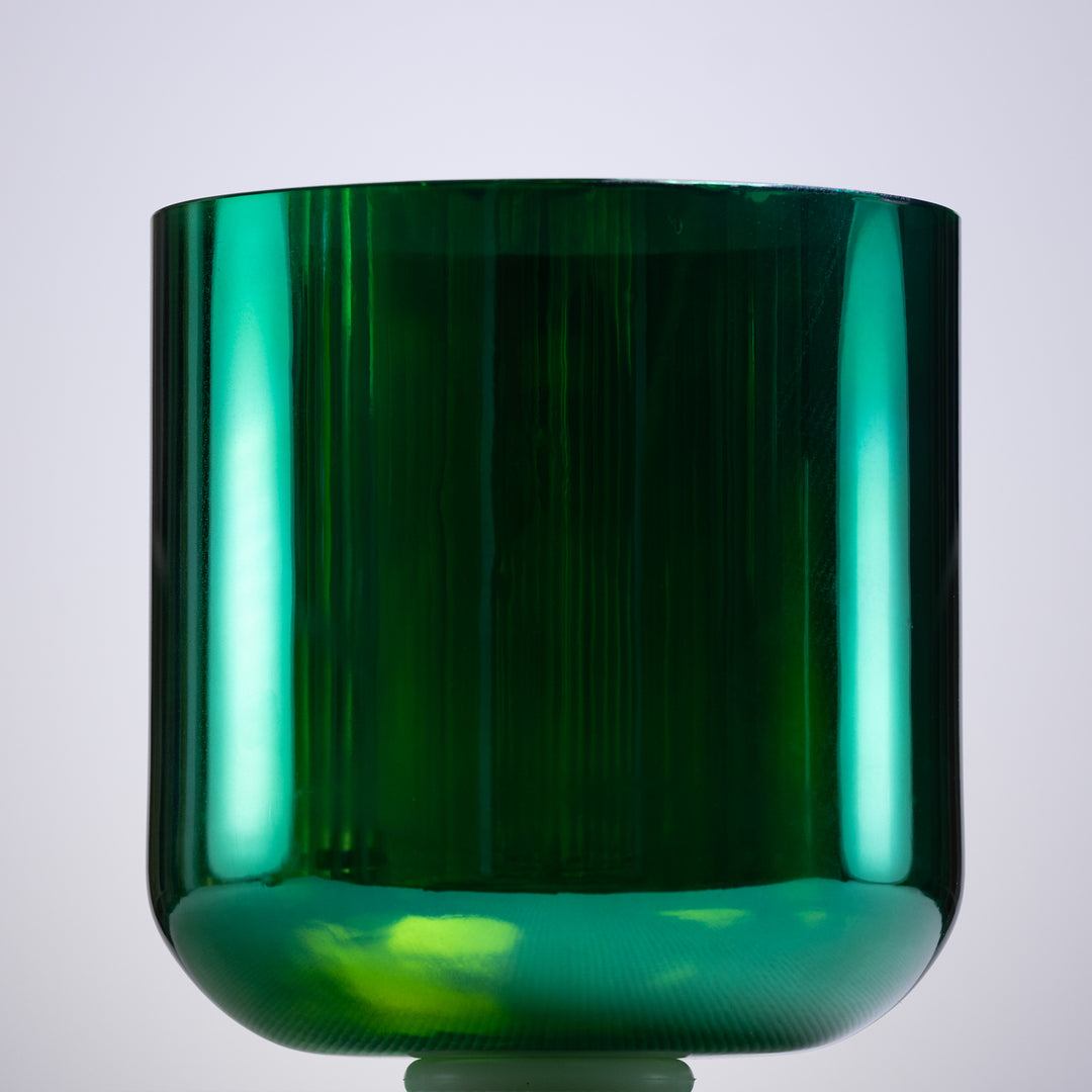 Green throat chakra singing bowl