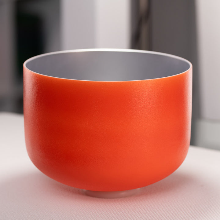 12" A+0 Setting Sun Crystal Singing Bowl, Silver inside from Bowls of Sound
