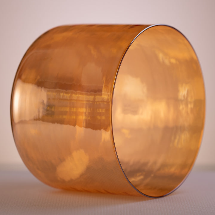 Orange crystal sound healing bowl