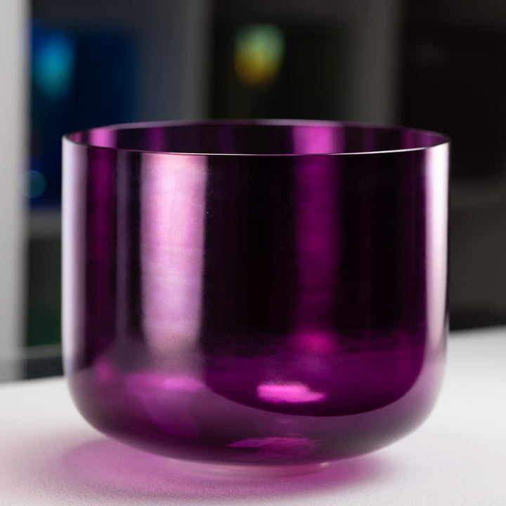 Purple crystal singing bowl