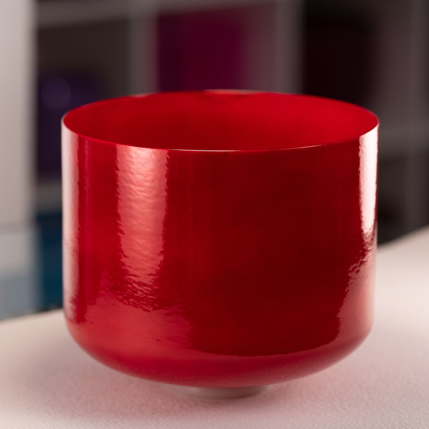 12" C#-42 Crimson Dawn Crystal Singing Bowl from Bowls of Sound