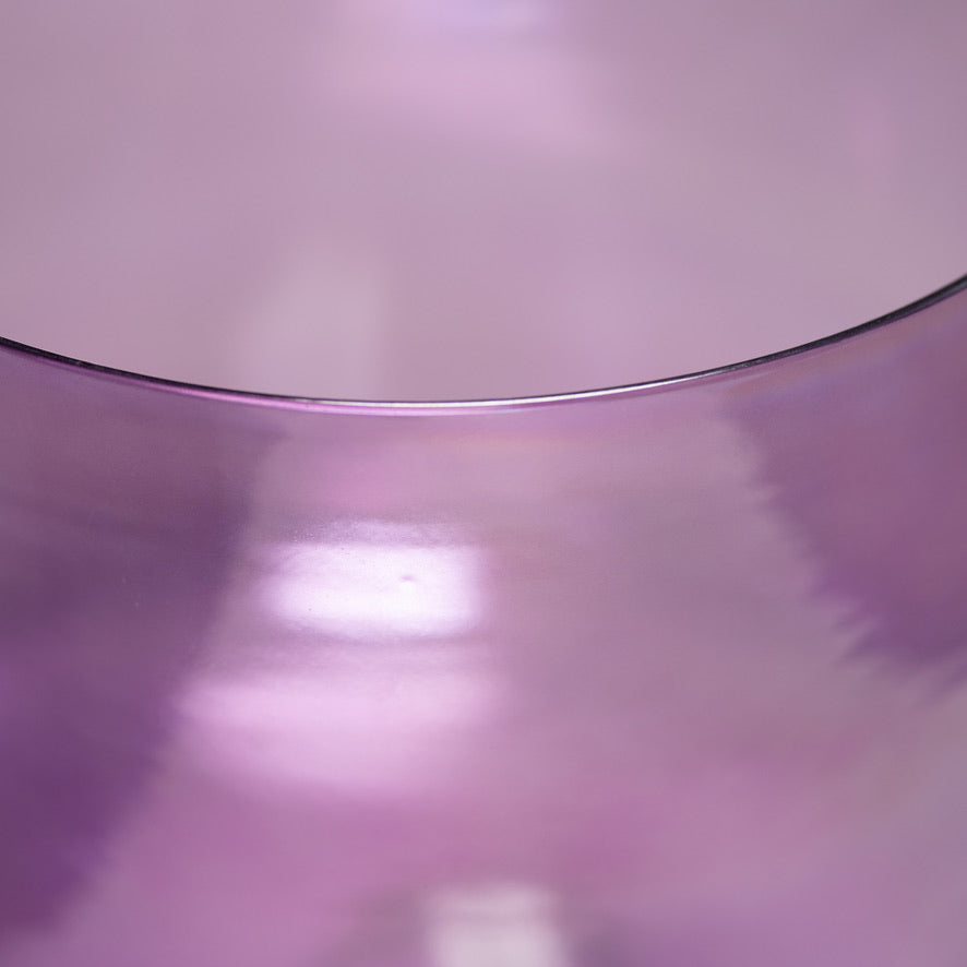 Lavender Lotus singing bowl close up