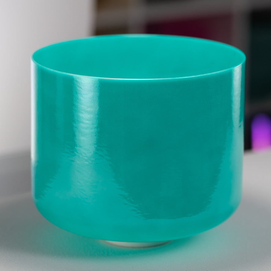 12" C+18 Turquoise Tide Crystal Singing Bowl from Sacred Singing Bowls™