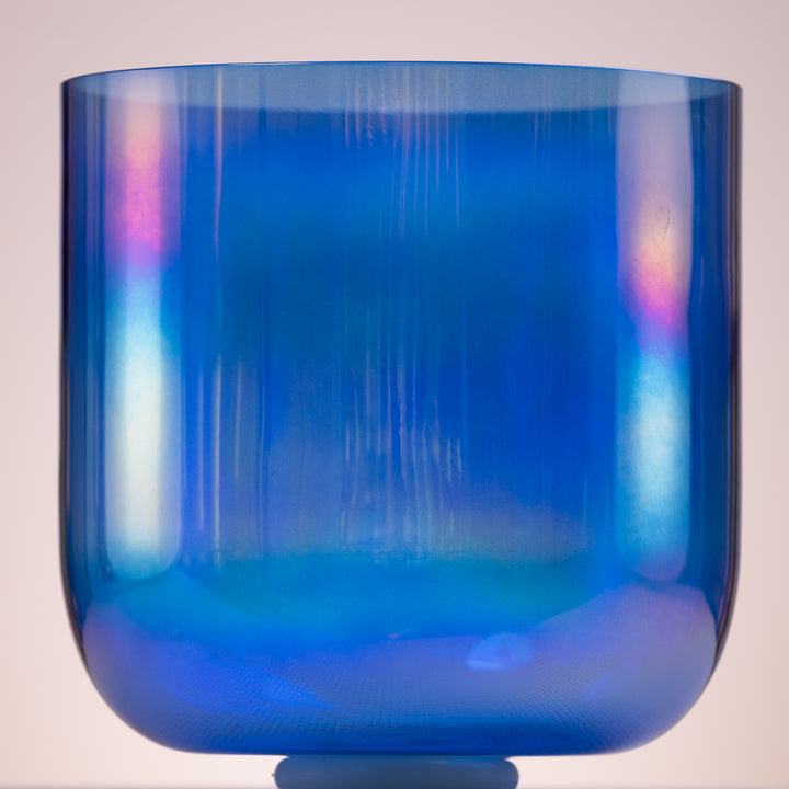 Large blue crystal singing bowl