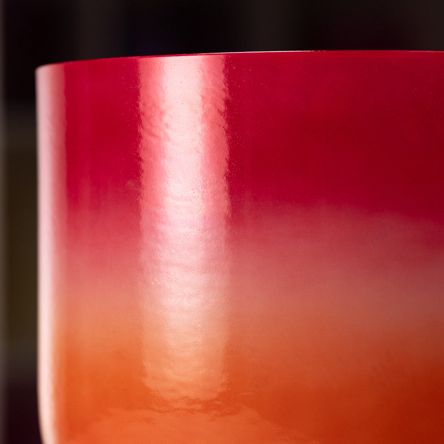 Pink & orange crystal sound bowl