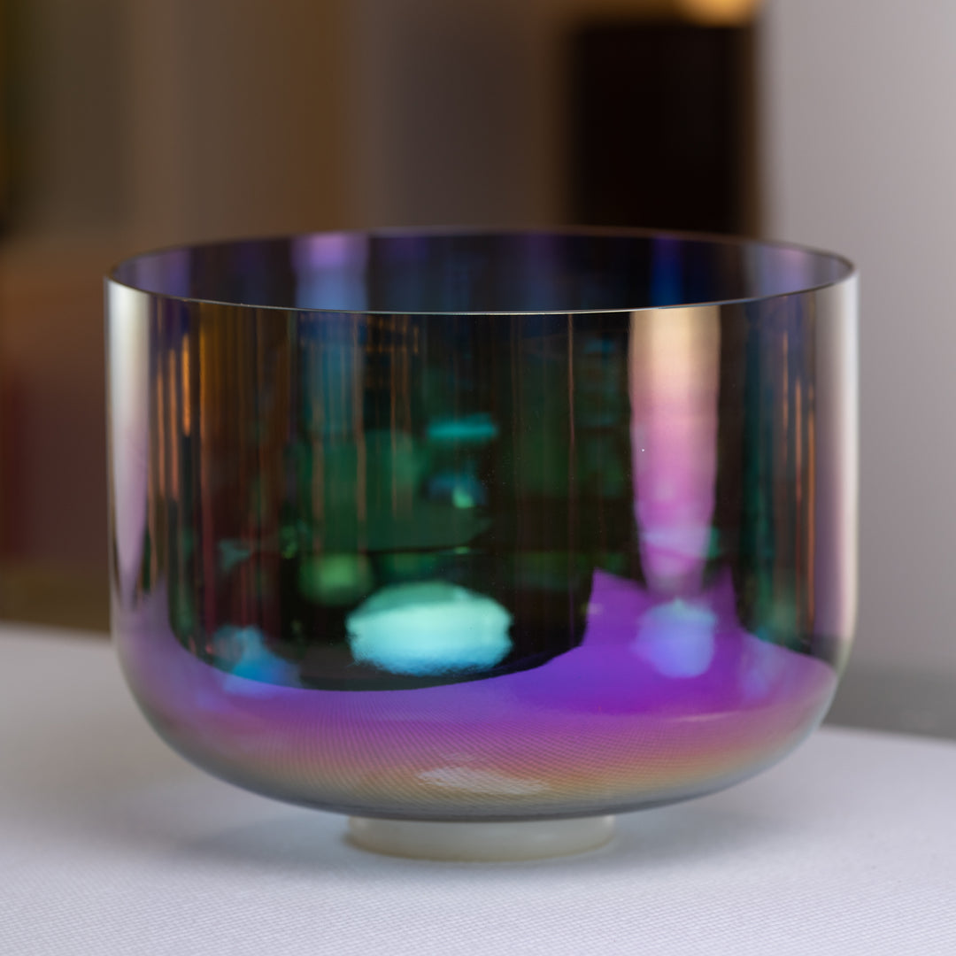 12" D#-45 Aurora Sky Crystal Singing Bowl from Bowls of Sound