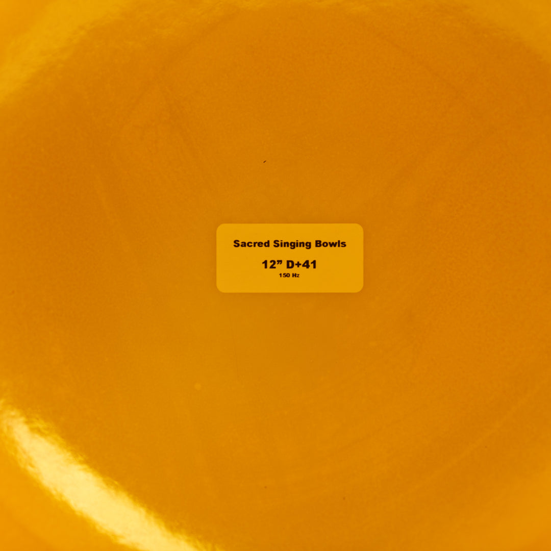 Sacred Singing Bowls™ product label with specifications
