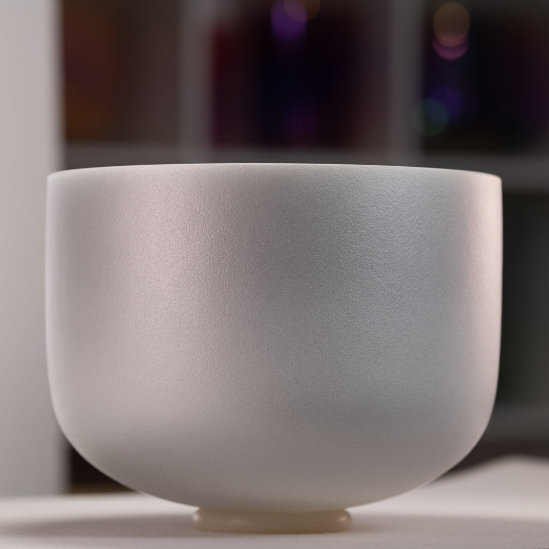 Frosted crystal singing bowl