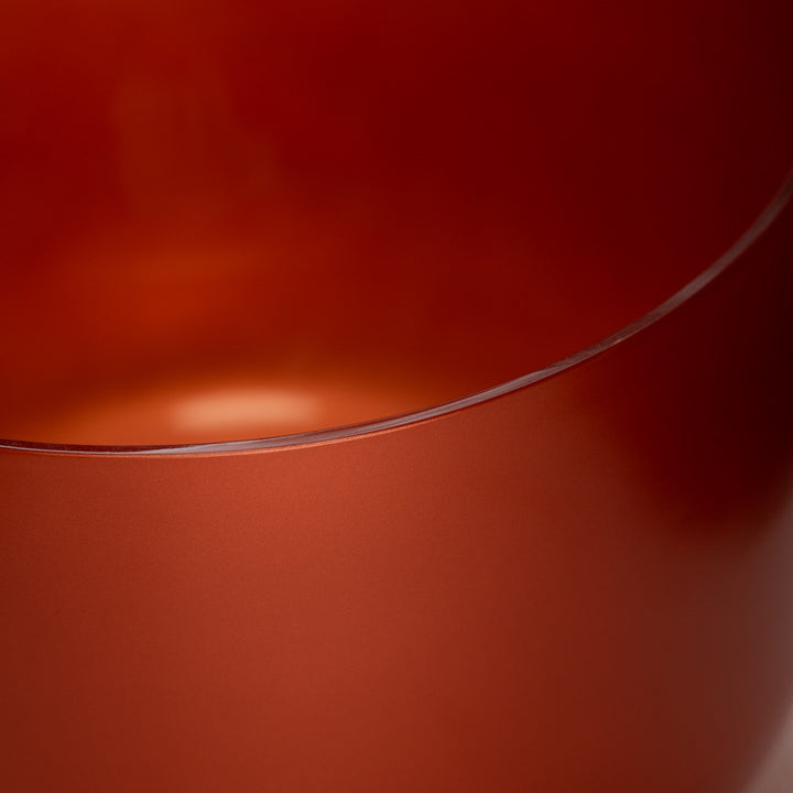 Crystal singing bowl close up