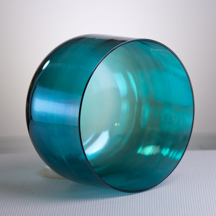 Blue throat chakra singing bowl