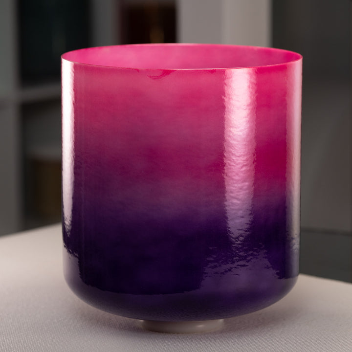 Pink & purple Throat chakra singing bowl