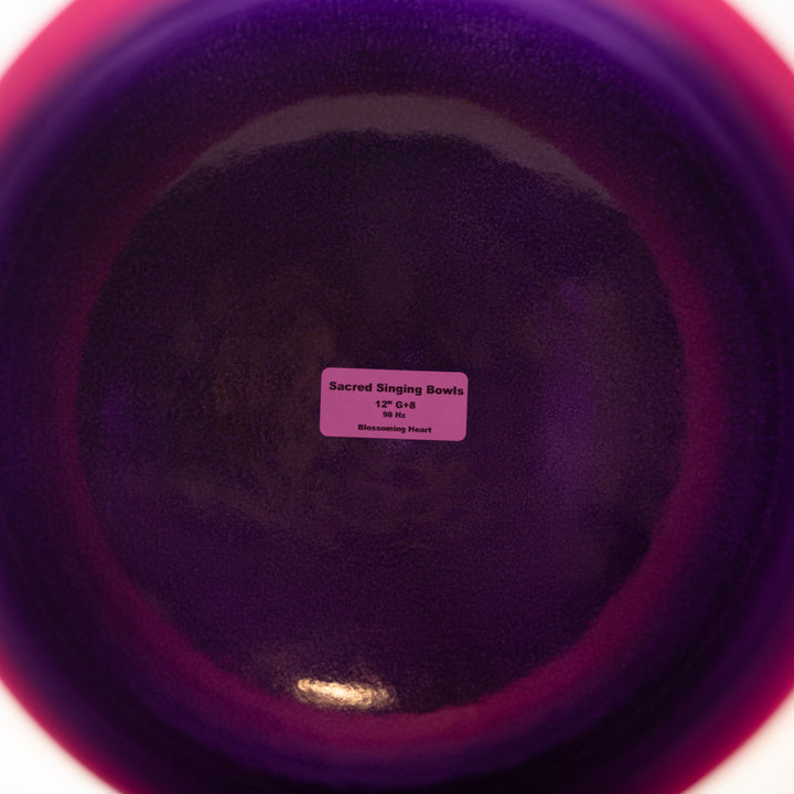 Sacred Singing Bowls™ product label with bowl specifications