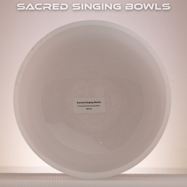 10" A#-38 Frosted Crystal Singing Bowl, Sacred Singing Bowls