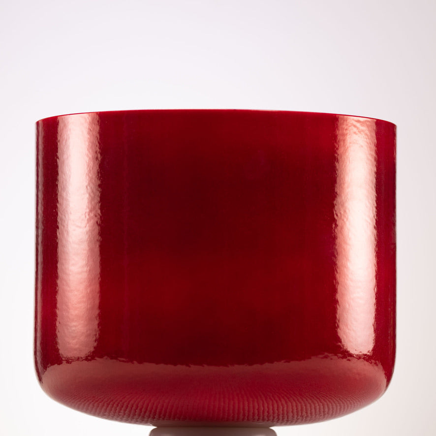 12" G#+7 Crimson Dawn Crystal Singing Bowl, Perfect Pitch