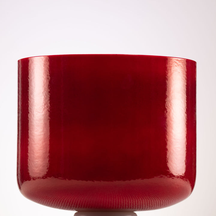 12" G#+7 Crimson Dawn Crystal Singing Bowl, Perfect Pitch