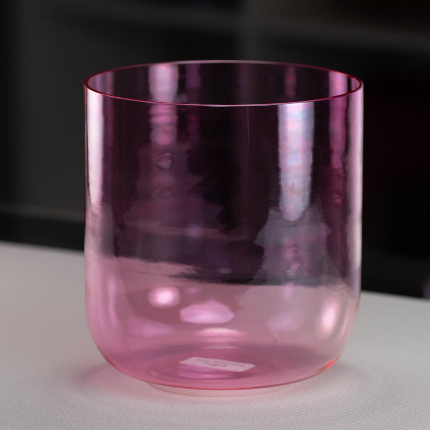 8" A#-29 Pink Lotus Crystal Singing Bowl