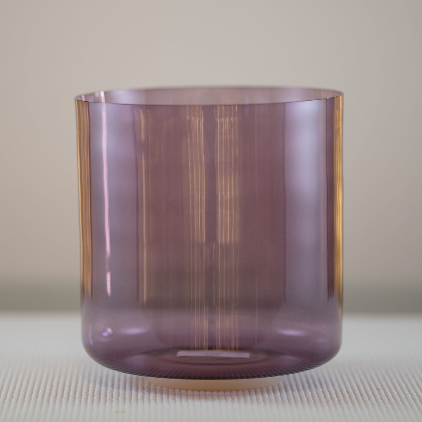 8" E-27 Amethyst Color Crystal Singing Bowl, Sacred Singing Bowls