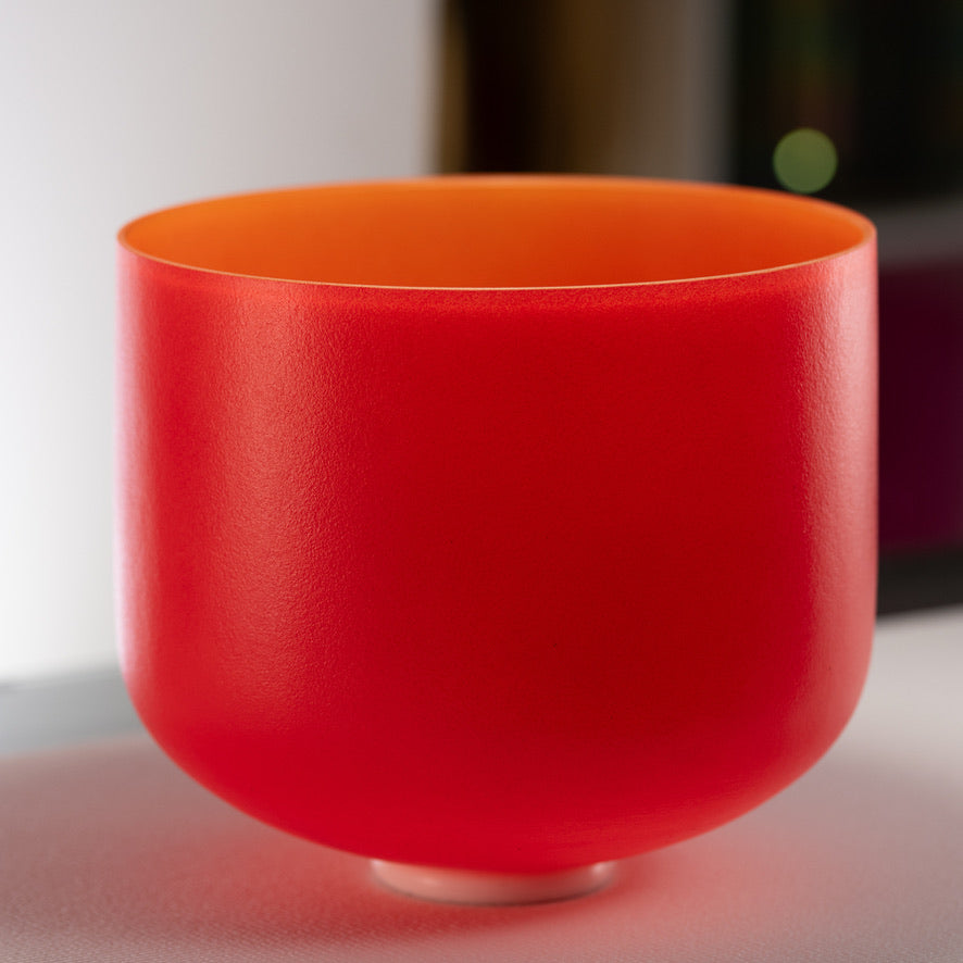 13" G#-22 Sedona Sunrise Frosted Crystal Singing Bowl from Sacred Singing Bowls™