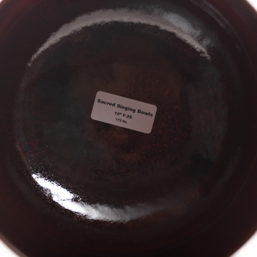 10" F-25 Sacred Ground Crystal Singing Bowl