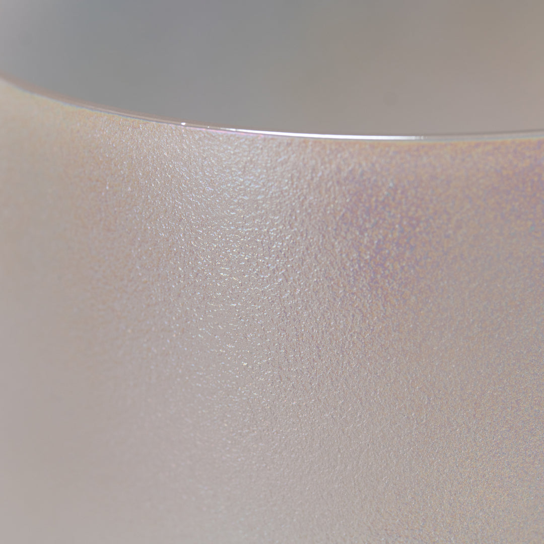 9" E-27 White Celestial Frosted Crystal Singing Bowl