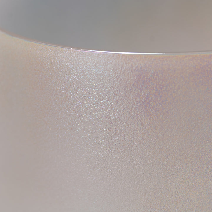 9" E-27 White Celestial Frosted Crystal Singing Bowl