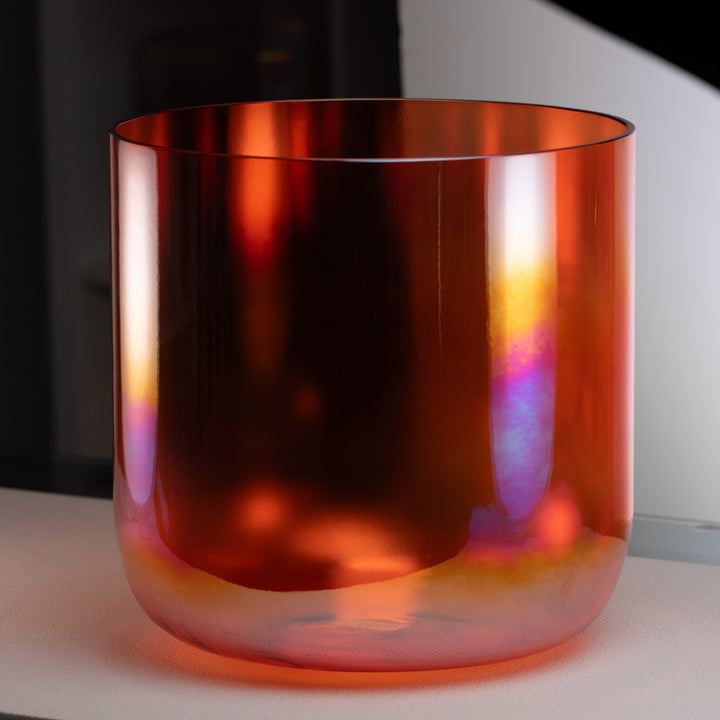Orange crystal sound bowl