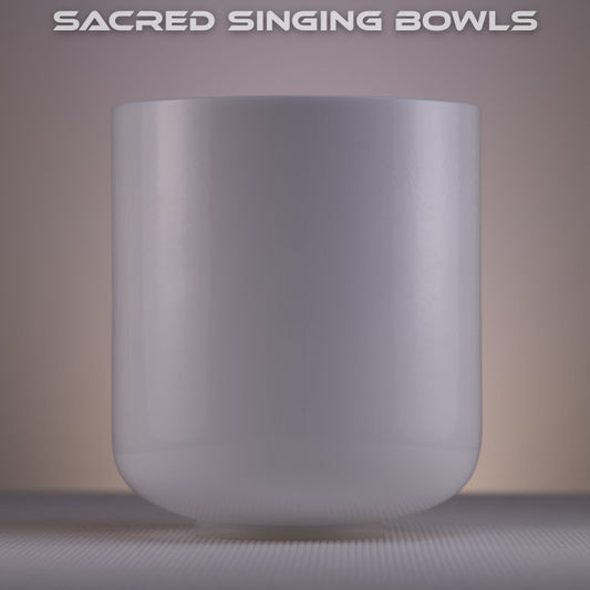 8" A#+0 Ultra Light Crystal Singing Bowl, Perfect Pitch, Sacred Singing Bowls
