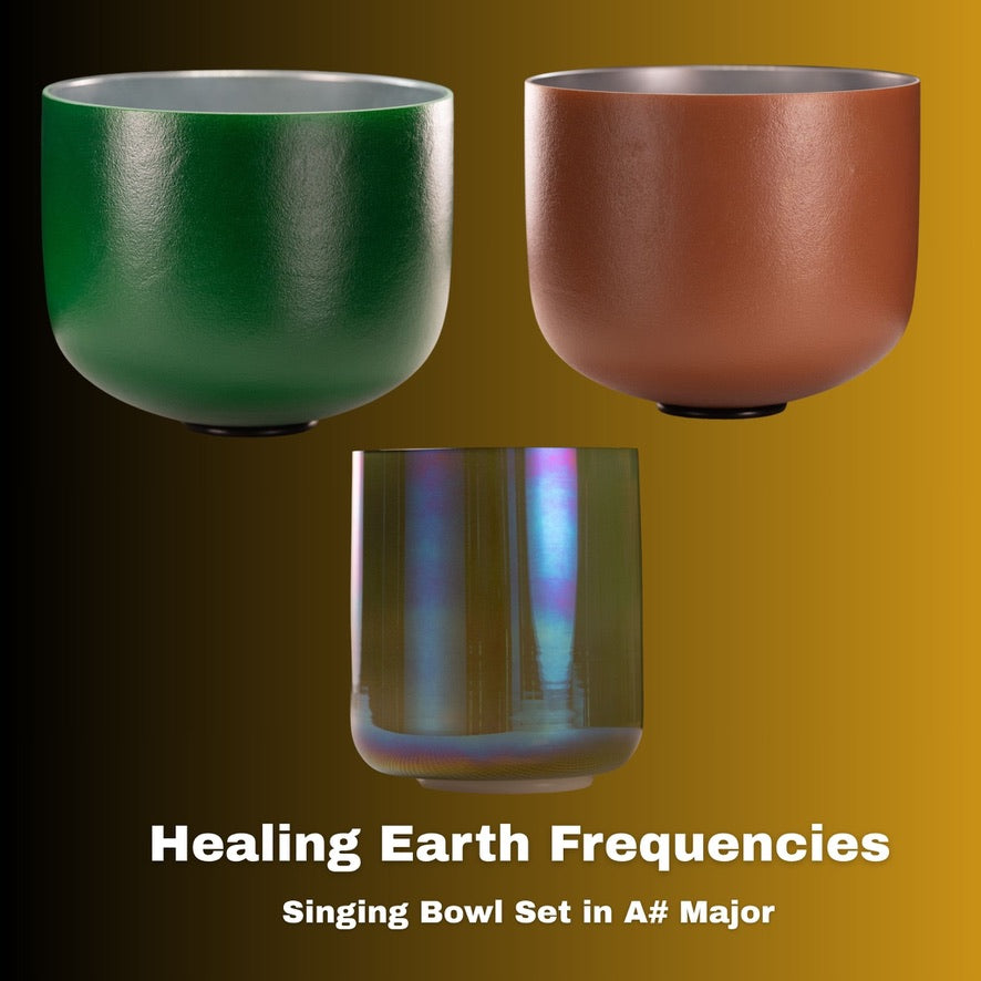 Healing Earth Frequencies: Mixed Singing Bowl Set in A# Major