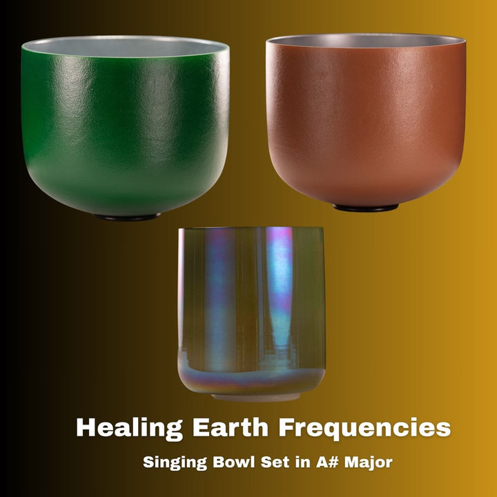 Healing Earth Frequencies: Mixed Singing Bowl Set in A# Major