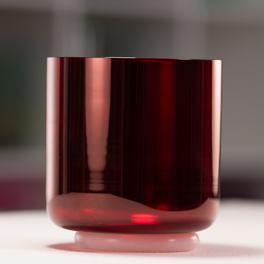6" F#-2 Ruby Ray Crystal Singing Bowl, Perfect Pitch