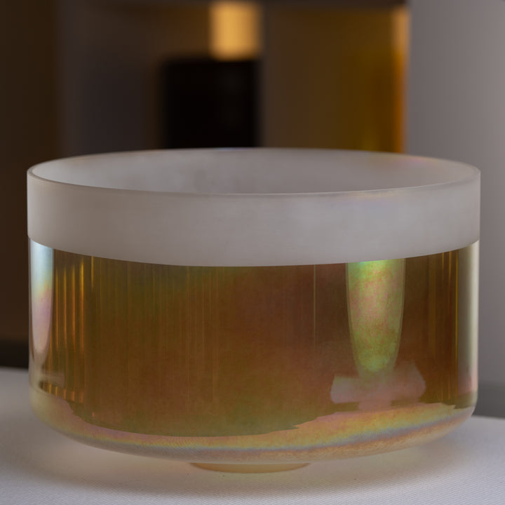 Smoky Quartz & Platinum singing bowl
