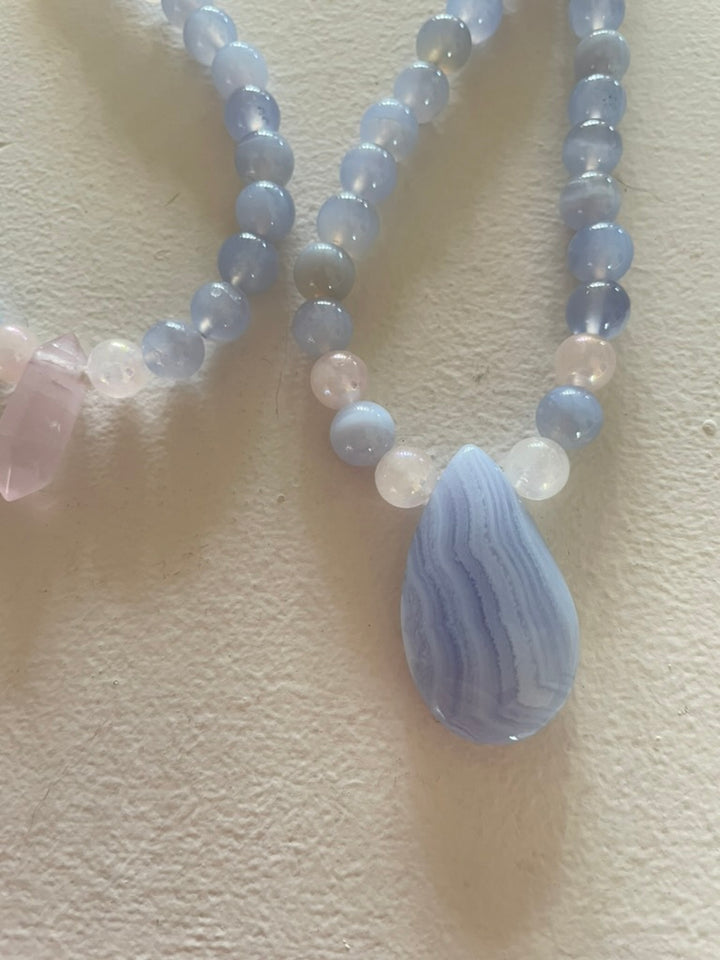 Blue Lace Agate Mala