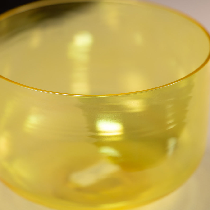 9.75" B+6 Radiant Sun Crystal Singing Bowl, Perfect Pitch